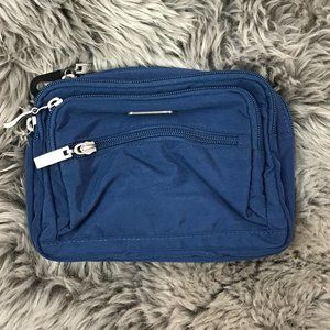 Baggallini | Triple Zip Crossbody Travel Bag | Blue